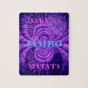 Puzzle Blue Sky Hakuna Matata Kenya Giraffe Tissé Art C