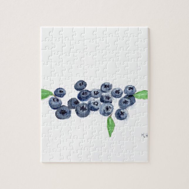Puzzle Blueberries fruits kitchen watercolor nature  (Vertical)