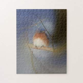 Puzzle Bluebird Dans La Nature Hivernale