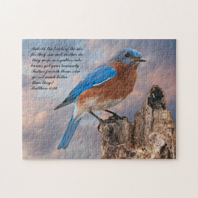 Puzzle BLUEBIRD - Matthieu 6:26  (Horizontal)