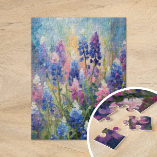 Puzzle Bluebonnets Art Floral Abstrait