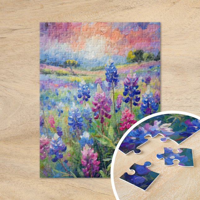 Puzzle Bluebonnets Art Floral Abstrait (Créateur téléchargé)
