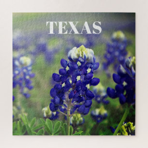 Puzzle Bluebonnets Fleurs Bleues Texas Texan Floral