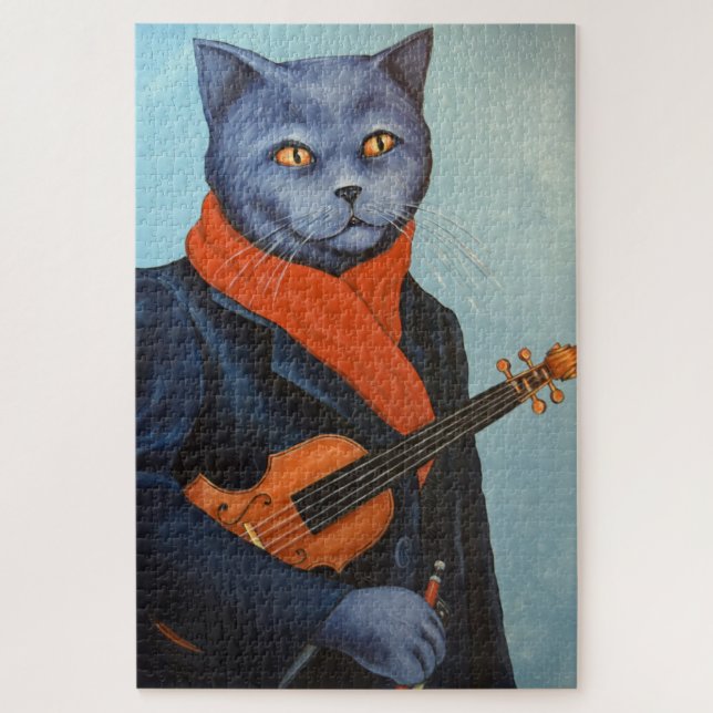 Puzzle Blues Cat (Vertical)