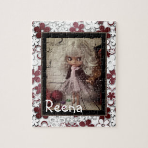 Puzzle Blythe poupée vintage retro cadre floral oldish de