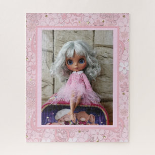 Puzzle Blythe poupée vintage retro cadre floral oldish de