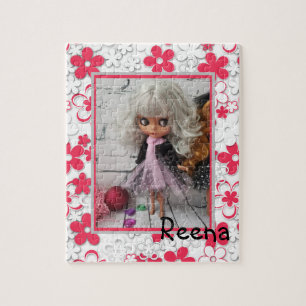 Puzzle Blythe poupée vintage retro cadre floral oldish de