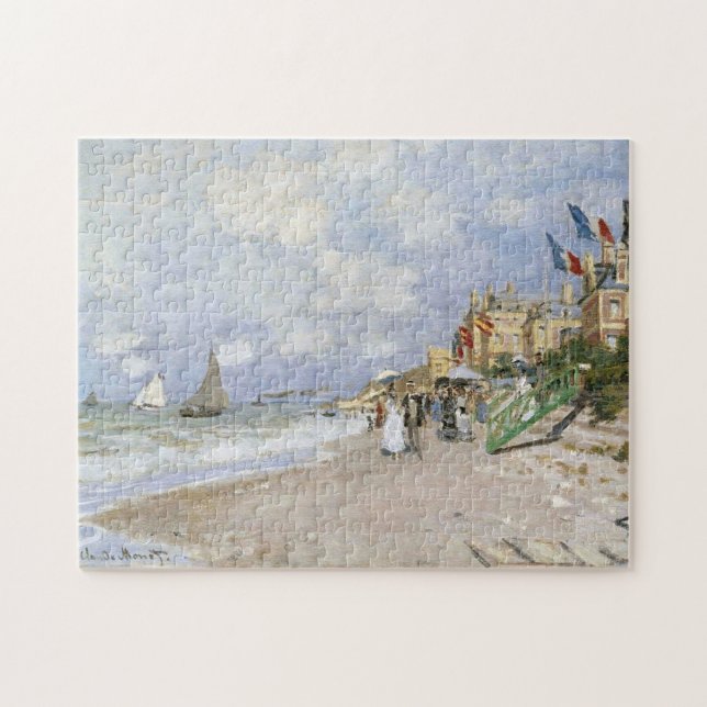 Puzzle Boardwalk Beach at Trouville Monet Fine Art (Horizontal)