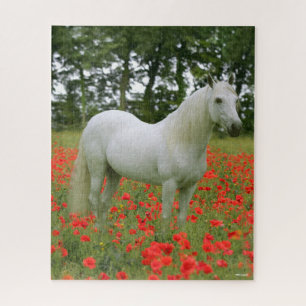 Puzzle Bob Langrish   Arabe gris debout En Fleurs Rouges