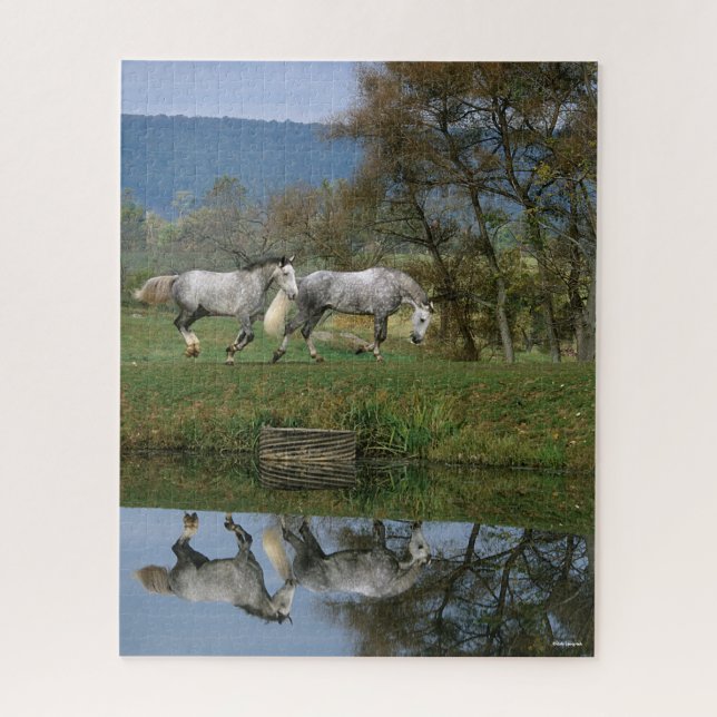 Puzzle Bob Langrish | Deux Bois Chauds Ensemble Par Lac (Vertical)