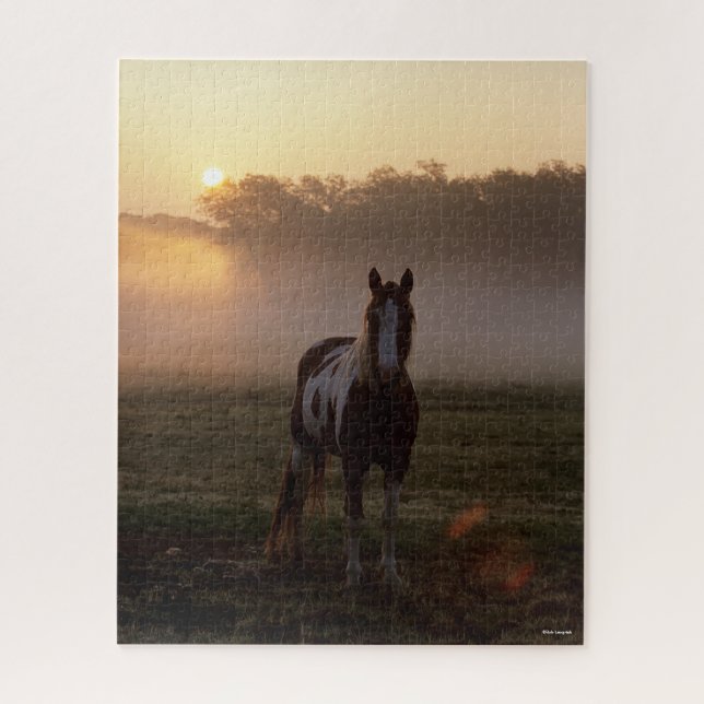 Puzzle Bob Langrish | Paint Horse Debout Mist Sunrise (Vertical)