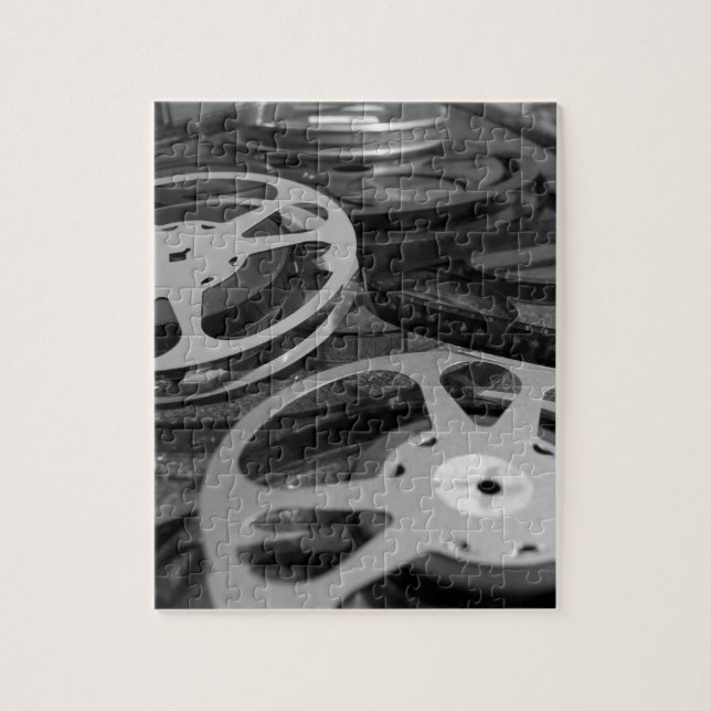 Puzzle Bobines de film vintages noires et blanches (Vertical)