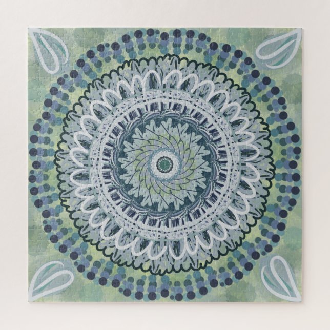 Puzzle Bohème Shabby Chic Mandala Dot Art Design (Vertical)