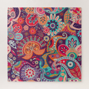 Puzzle Bohemian Boho MOD Hippy Chic Flower Pattern