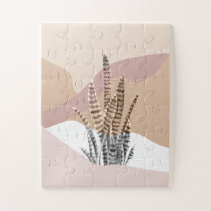 Puzzle Boho Abstrait Moderne Succulent