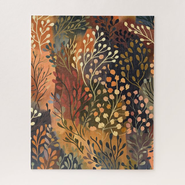 Puzzle Boho Botanique Floral Terreux (Vertical)