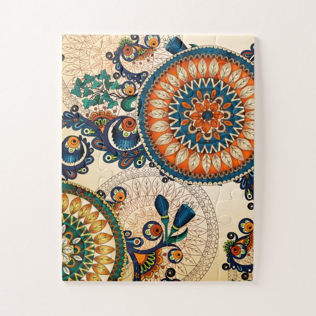 Puzzle Boho Coloré Fun Retro Motif (Vertical)