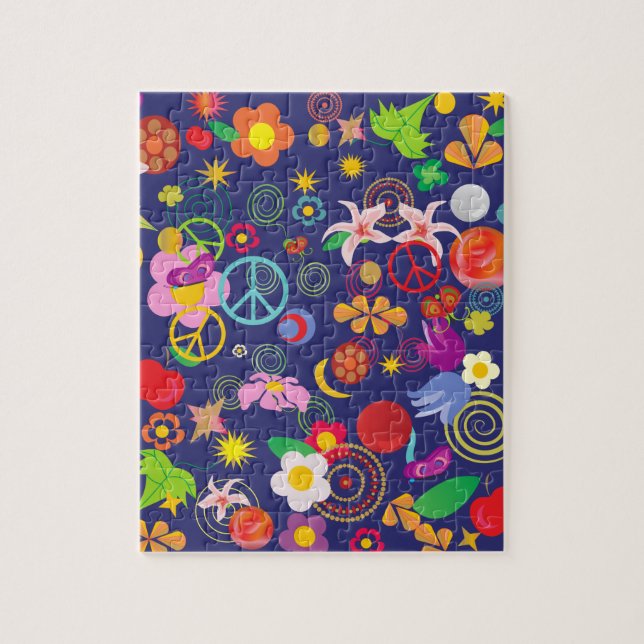 Puzzle Boho floral (Vertical)