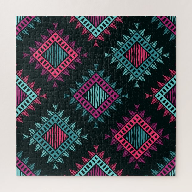 Puzzle Boho Spirit : Tribal Ethnic Seamless (Vertical)