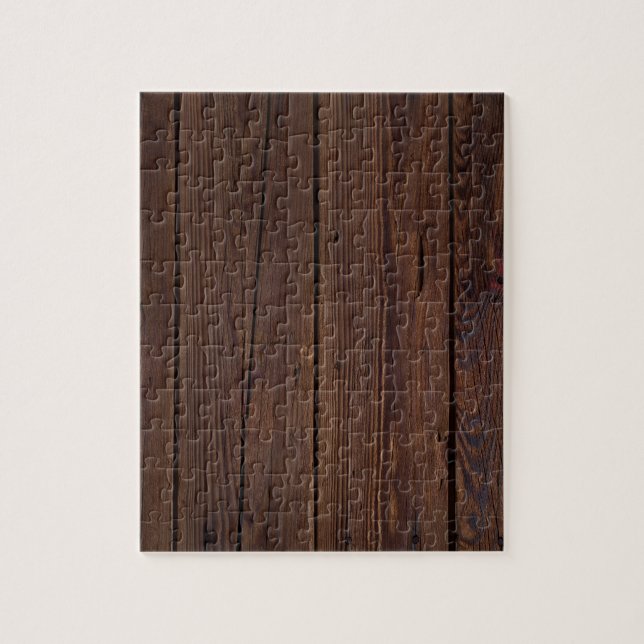 Puzzle Bois Brown foncé rustique clôture en bois Style ch (Vertical)