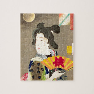 Puzzle Bois de graveur japonais Ukiyo-e de geisha de