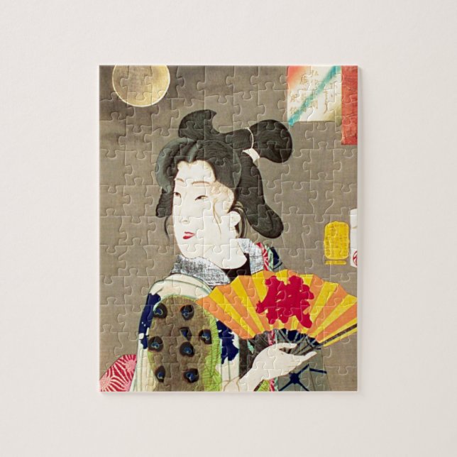 Puzzle Bois de graveur japonais Ukiyo-e de geisha de (Vertical)