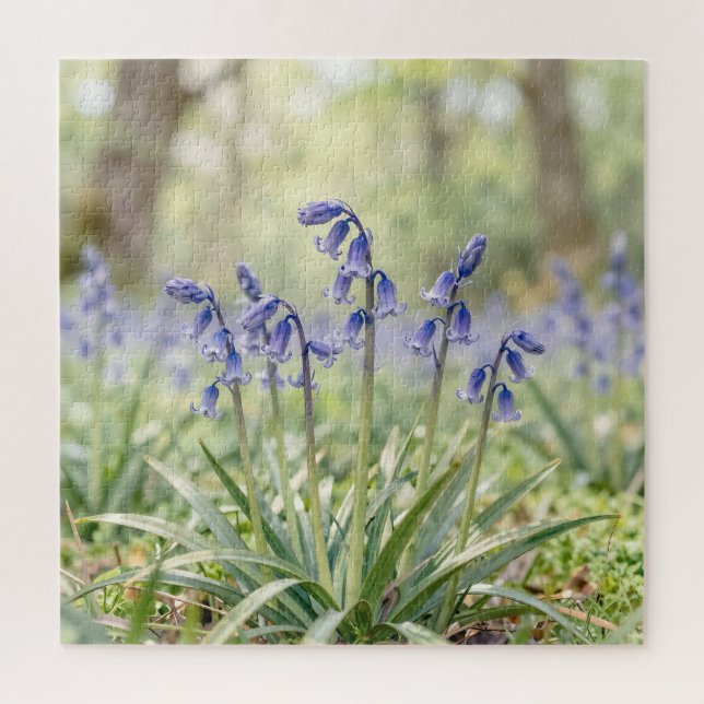 Puzzle Bois de Jacinthe Violette Serein en Fleur (Vertical)