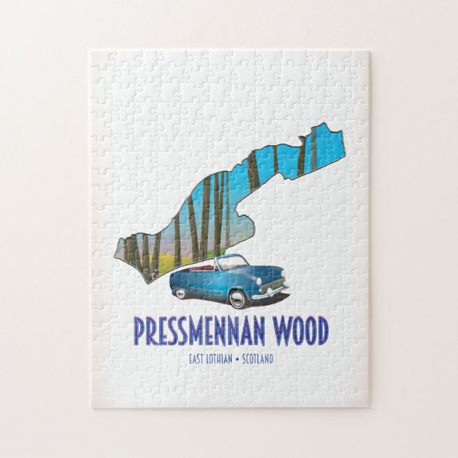 Puzzle Bois de Pressmennan Écosse (Vertical)