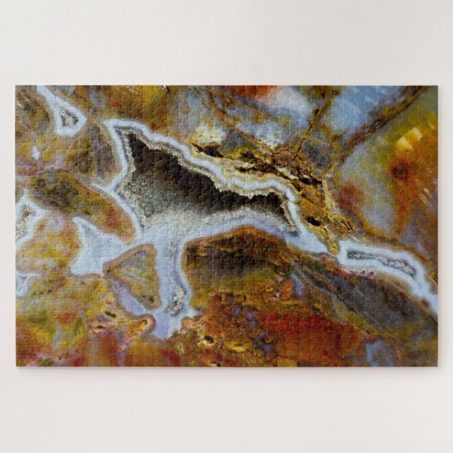 Puzzle Bois pétrifié aux cristaux (Horizontal)