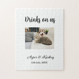 Puzzle Boissons offertes bar ouvert photo de mariage coup