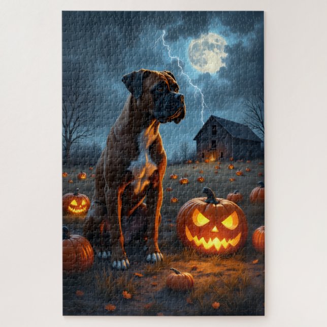 Puzzle Boîte à outils Citrouille Hantée Halloween Art (Vertical)
