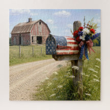 Boîte aux lettres patriotique de campagne