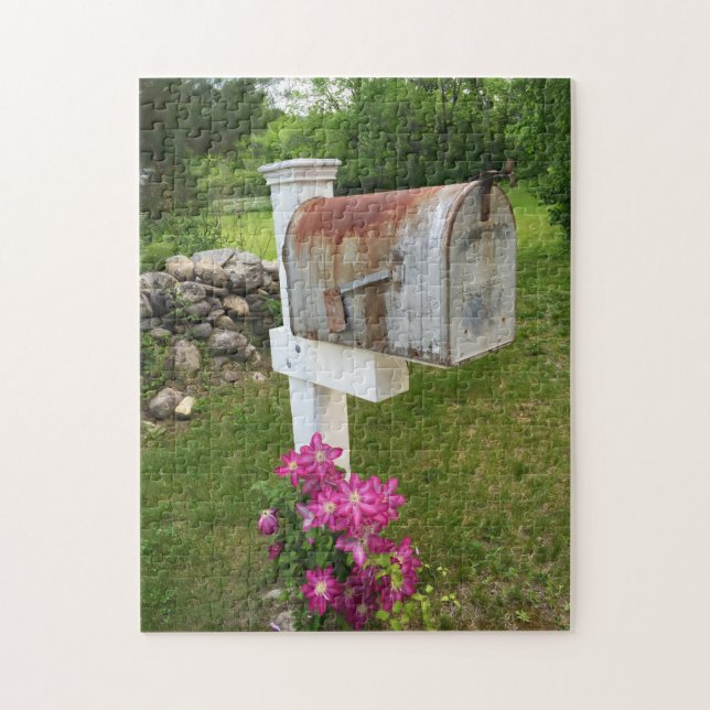Puzzle Boîte aux lettres rustique Vermont. (Vertical)