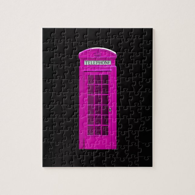 Puzzle Boîte téléphonique rose Londres (Vertical)