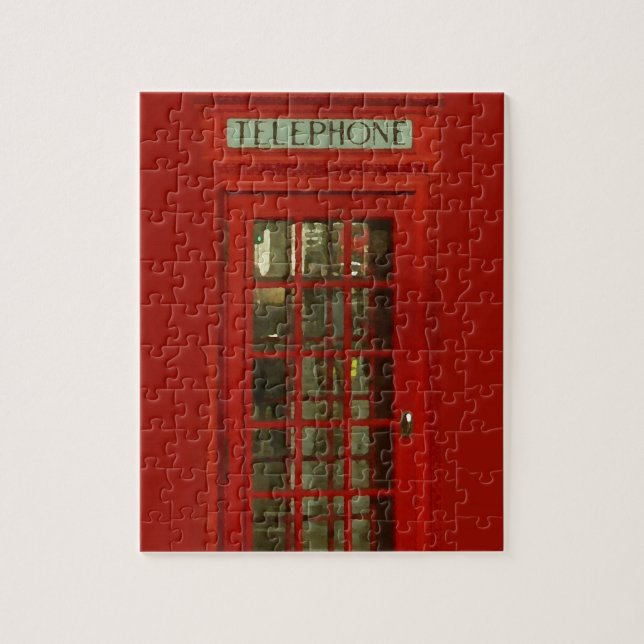 Puzzle Boîte téléphonique rouge vintage London City Trave (Vertical)