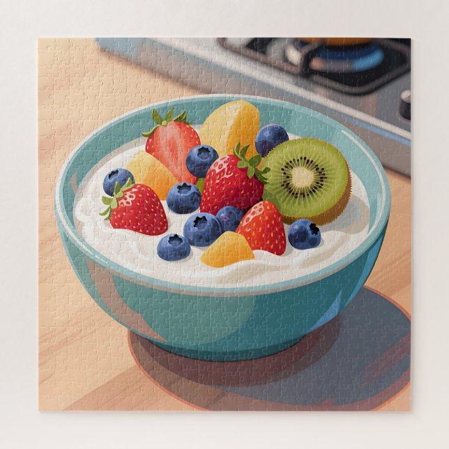 Puzzle Bol de yaourt aux fruits frais (Vertical)