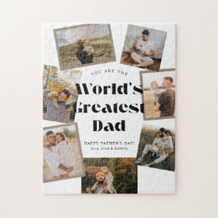 Puzzle Bold Retro World's Greatest Dad 7 Photo Collage