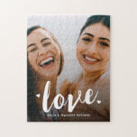 Puzzle Bold Script Love Sisters BFF Family Photo<br><div class="desc">Bold Script Love Soeurs BFF Famille Photo Jigsaw Puzzle</div>