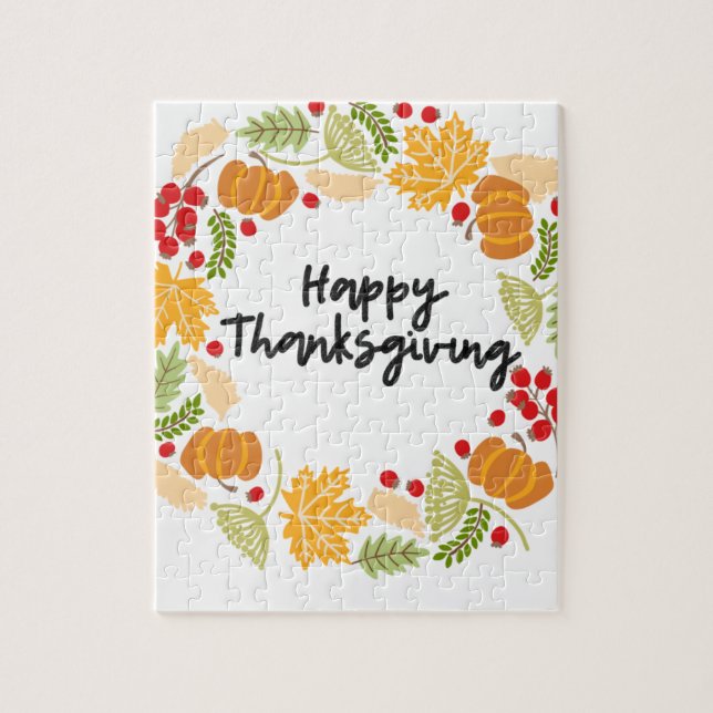 Puzzle BON THANKSGIVING, guirlande de thanksgiving, (Vertical)