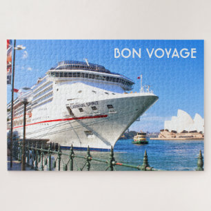 Puzzle Bon voyage : Bateau de croisière dans le port