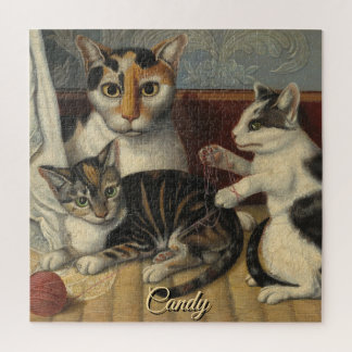 PUZZLE Bonbons et chatons joueurs Peinture de chat