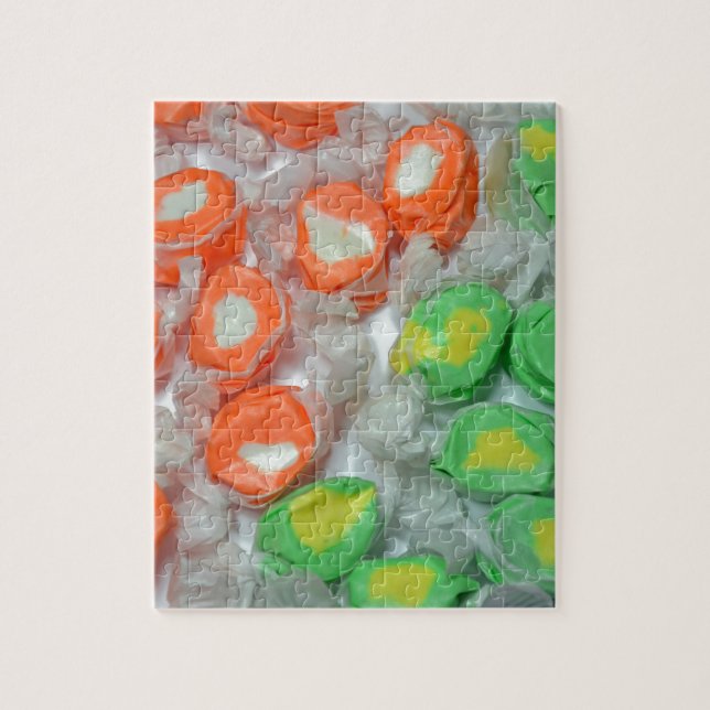 Puzzle Bonbons taffants vert et orange (Vertical)