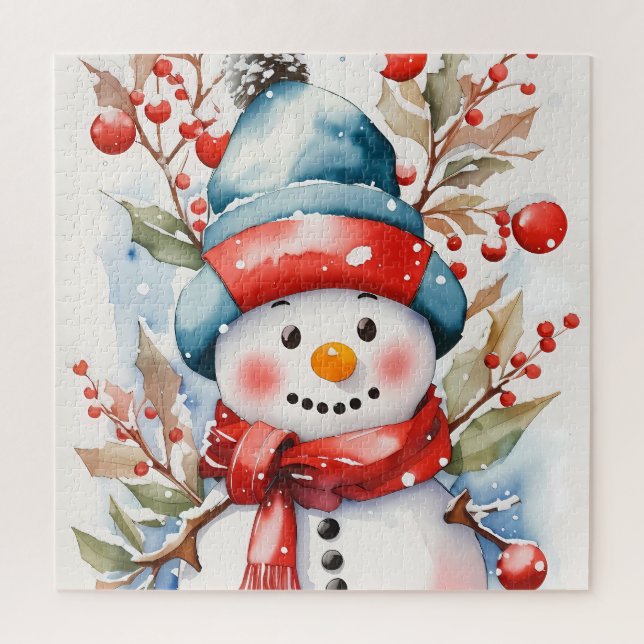 Puzzle bonhomme de neige de Noël (Vertical)