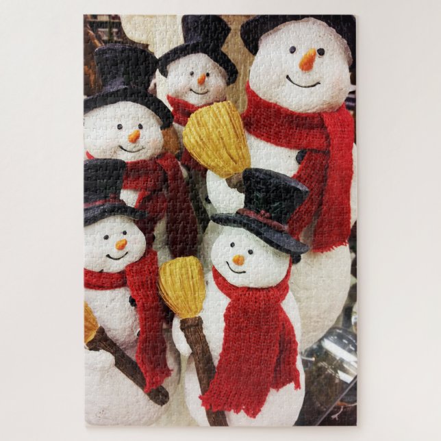 Puzzle Bonhomme de neige de Noël amusant   (Vertical)