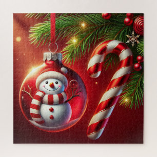 Puzzle Bonhomme de neige joyeux