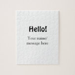 Puzzle Bonjour ajouter un message de nom simple minimum é<br><div class="desc">Conception</div>