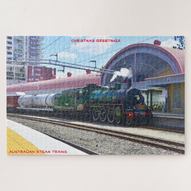 Puzzle Bonjour Anniversaire Australian Steam Trains Jigsa (Horizontal)