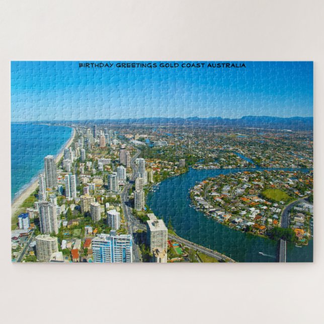 Puzzle Bonjour Anniversaire Gold Coast Queensland Austral (Horizontal)