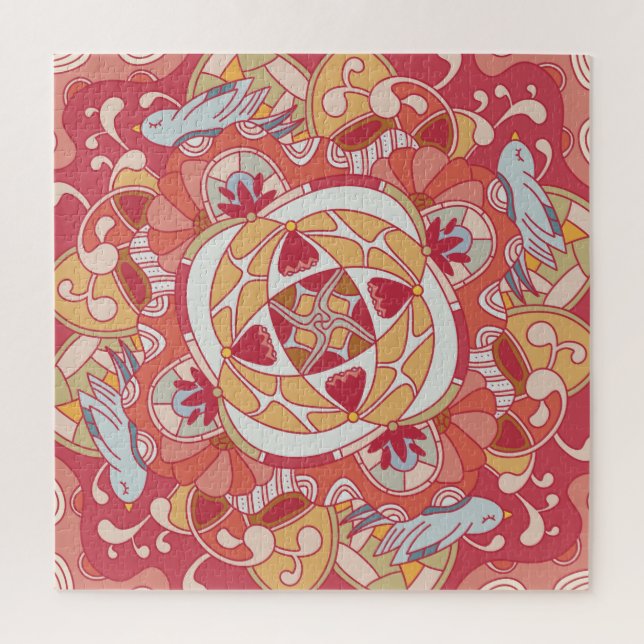 Puzzle Bonjour Printemps : Joyeux Jardin Botanique Rose (Vertical)