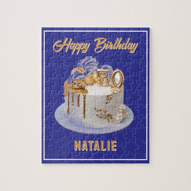 Puzzle Bonne 50e anniversaire sur mesure (Vertical)